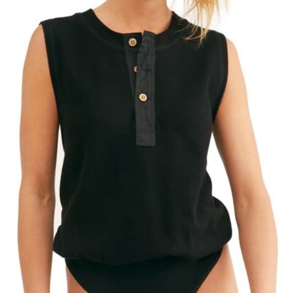 Free People Black Sleeveless Bodysuit - Picture 2 of 11